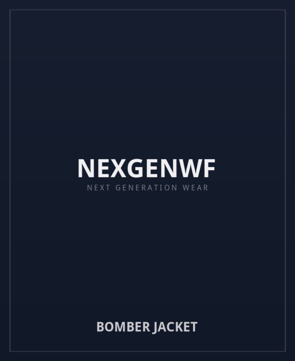 NEXGENWF Bomber Jacket NEXGENWF Bomber Jacket - premium bomber jacket in black