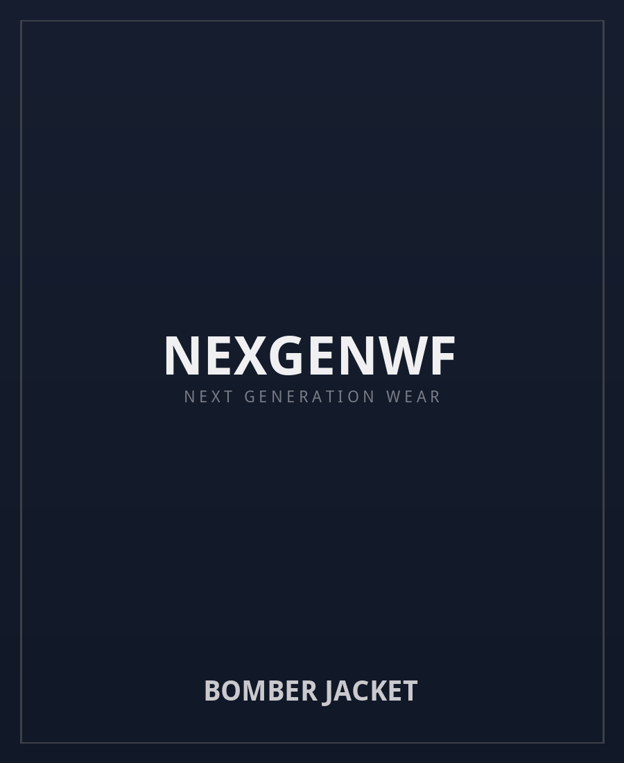 NEXGENWF Bomber Jacket NEXGENWF Bomber Jacket - premium bomber jacket in black