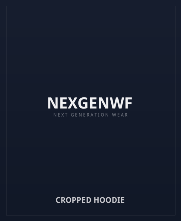 NEXGENWF Cropped Hoodie NEXGENWF Cropped Hoodie - premium cropped hoodie in black