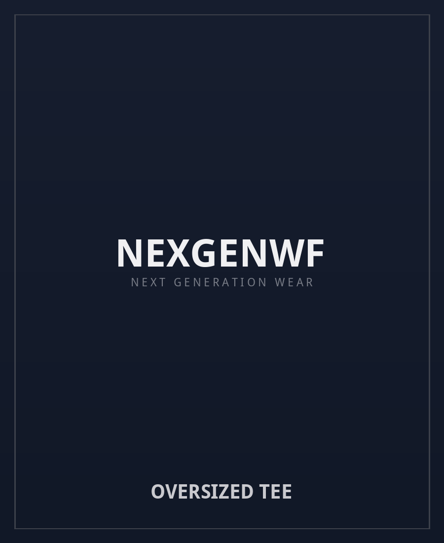 NEXGENWF Oversized Tee NEXGENWF Oversized Tee - premium oversized tee in black