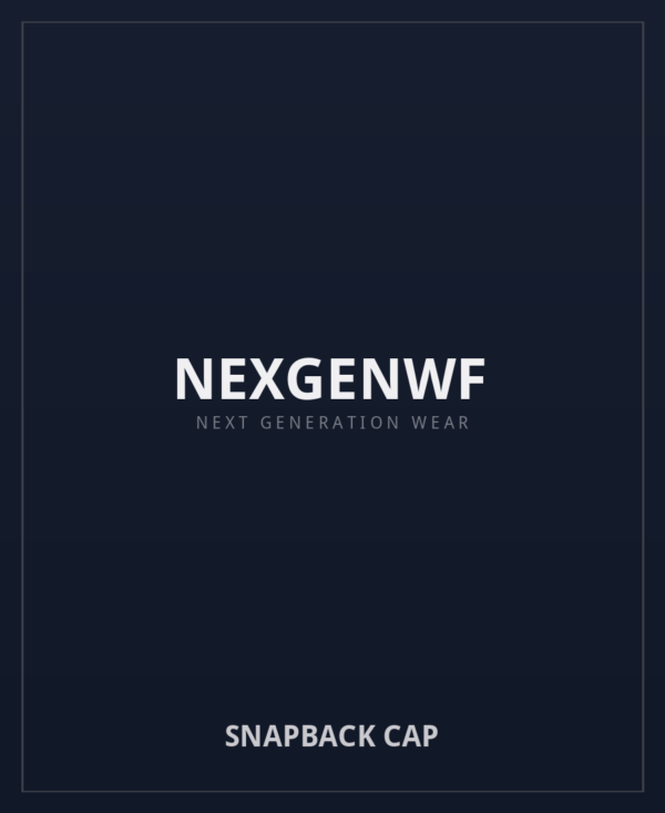 NEXGENWF Snapback Cap - premium snapback cap in black